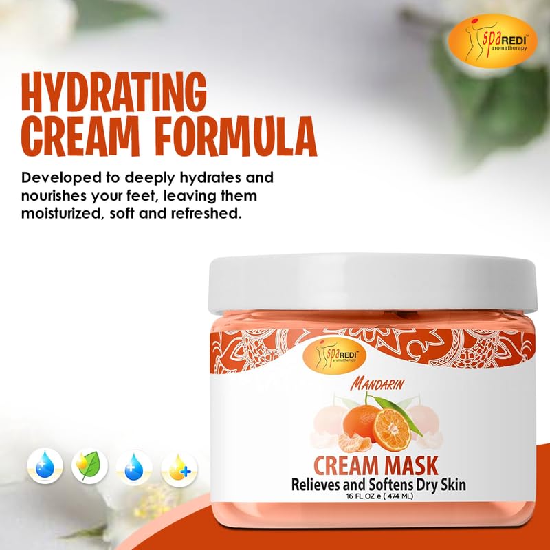 SPA REDI Body &amp; Foot Cream Mask - Hydrating &amp; Refreshing for Tired Skin