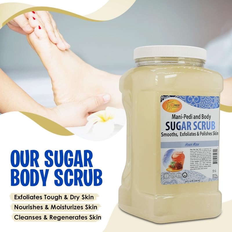 SPA REDI Sugar Body Scrub - Exfoliating &amp; Moisturizing for Smooth, Fresh Skin