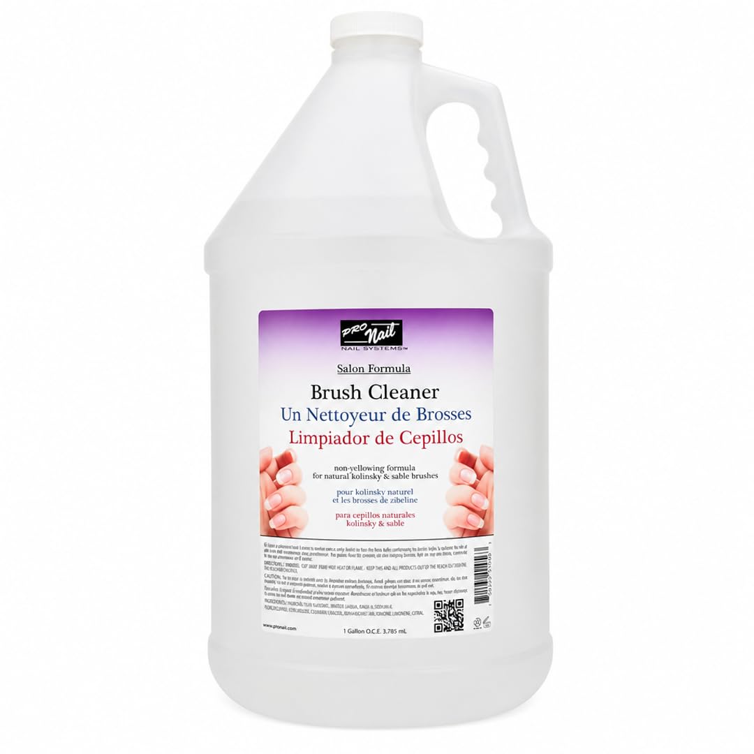 PRO NAIL Brush Cleaner - Deep Cleansing Formula for Brushes - 128 Oz