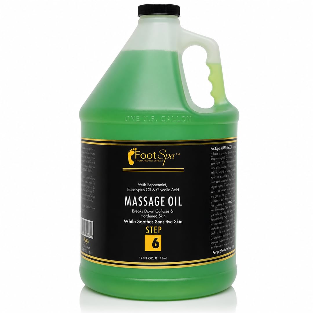 Foot Spa Massage Oil – Professional Massage Therapy with Tea Tree, Peppermint &amp; Eucalyptus – Deeply Hydrating for Full Body, Manicure &amp; Pedicure – Soothes Sore Muscles &amp; Repairs Dry Skin - Beauty Market Online