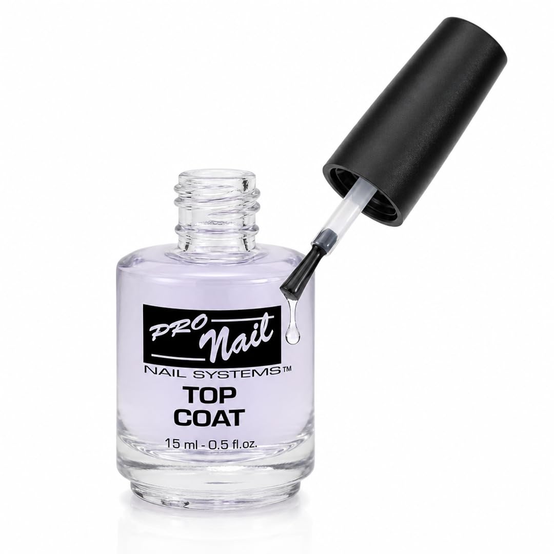 PRO NAIL - Nail Polish Top Coat - High Gloss, Chip Resistant, Long-Lasting Shine for Manicure & Pedicure