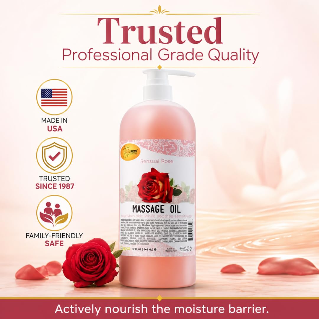 SPA REDI Massage Oil - Soothing Relief for Sore Muscles &amp; Hydrated Skin