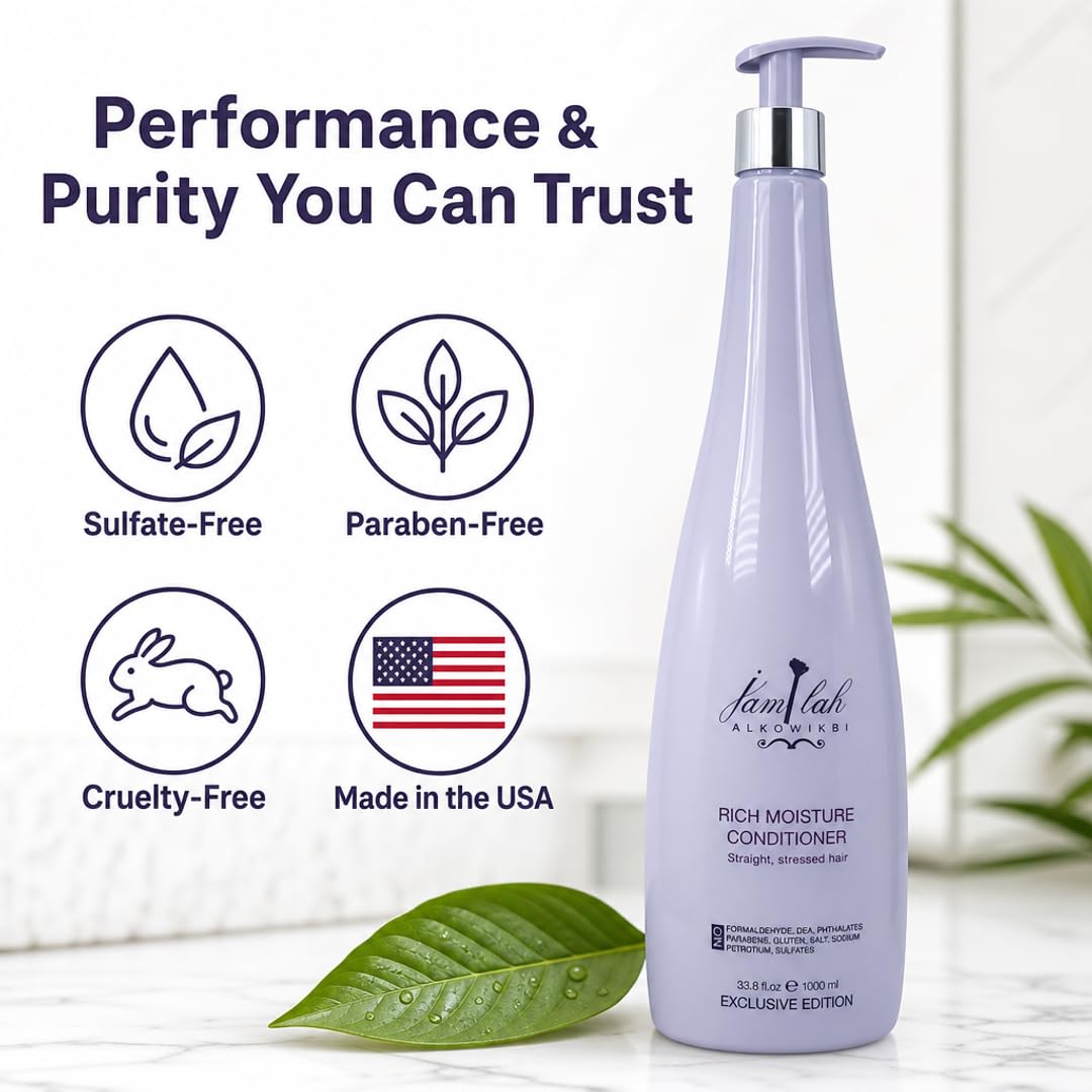 jamlah ALKOWIKBI Rich Moisture Conditioner - Intensive Hydration 33.8 OZ