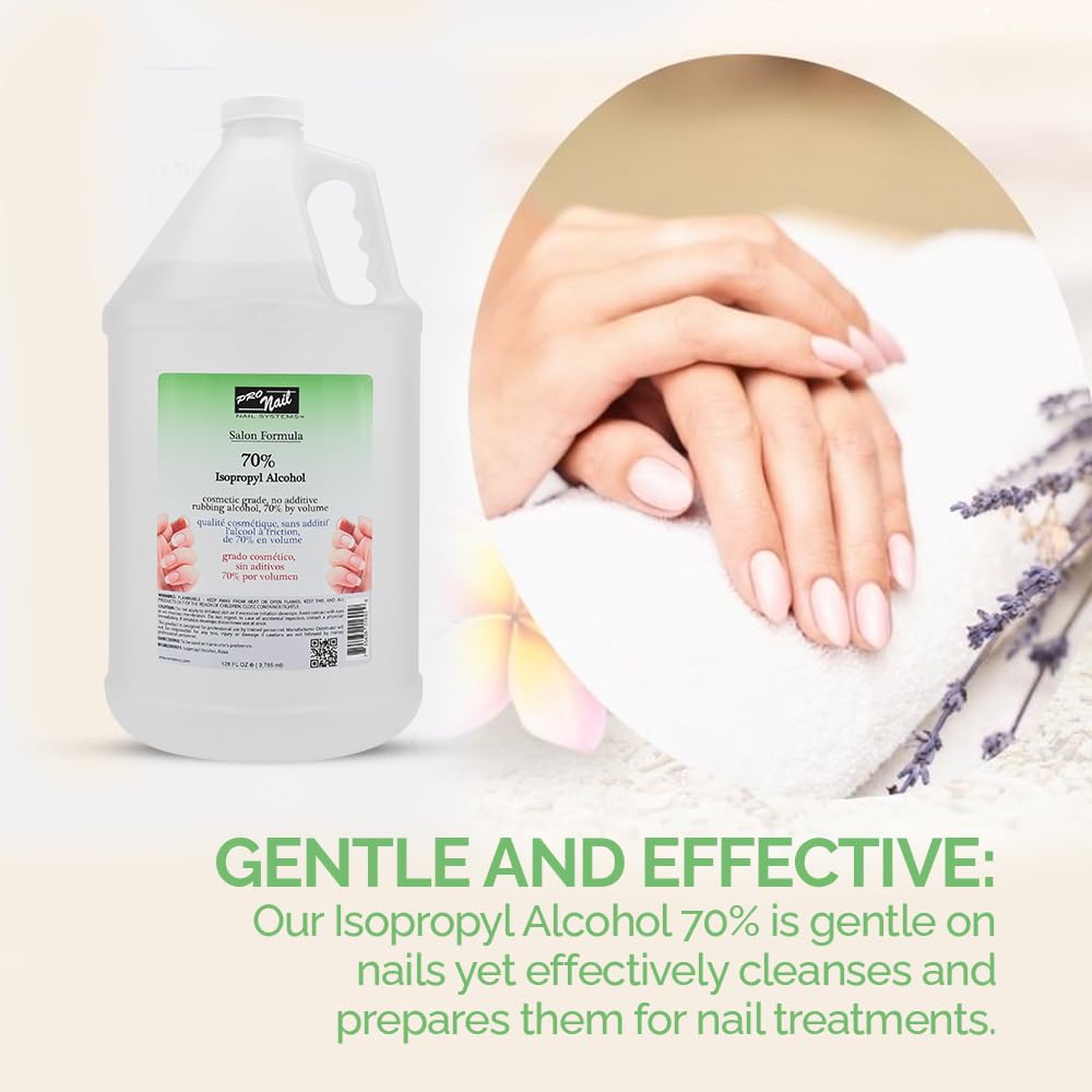 PRO NAIL Isopropyl Alcohol - Cleans, Sanitizes, and Disinfects with Antiseptic Properties - Beauty Market Online