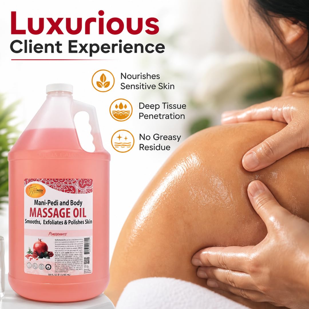 SPA REDI Massage Oil - Soothing Relief for Sore Muscles &amp; Hydrated Skin