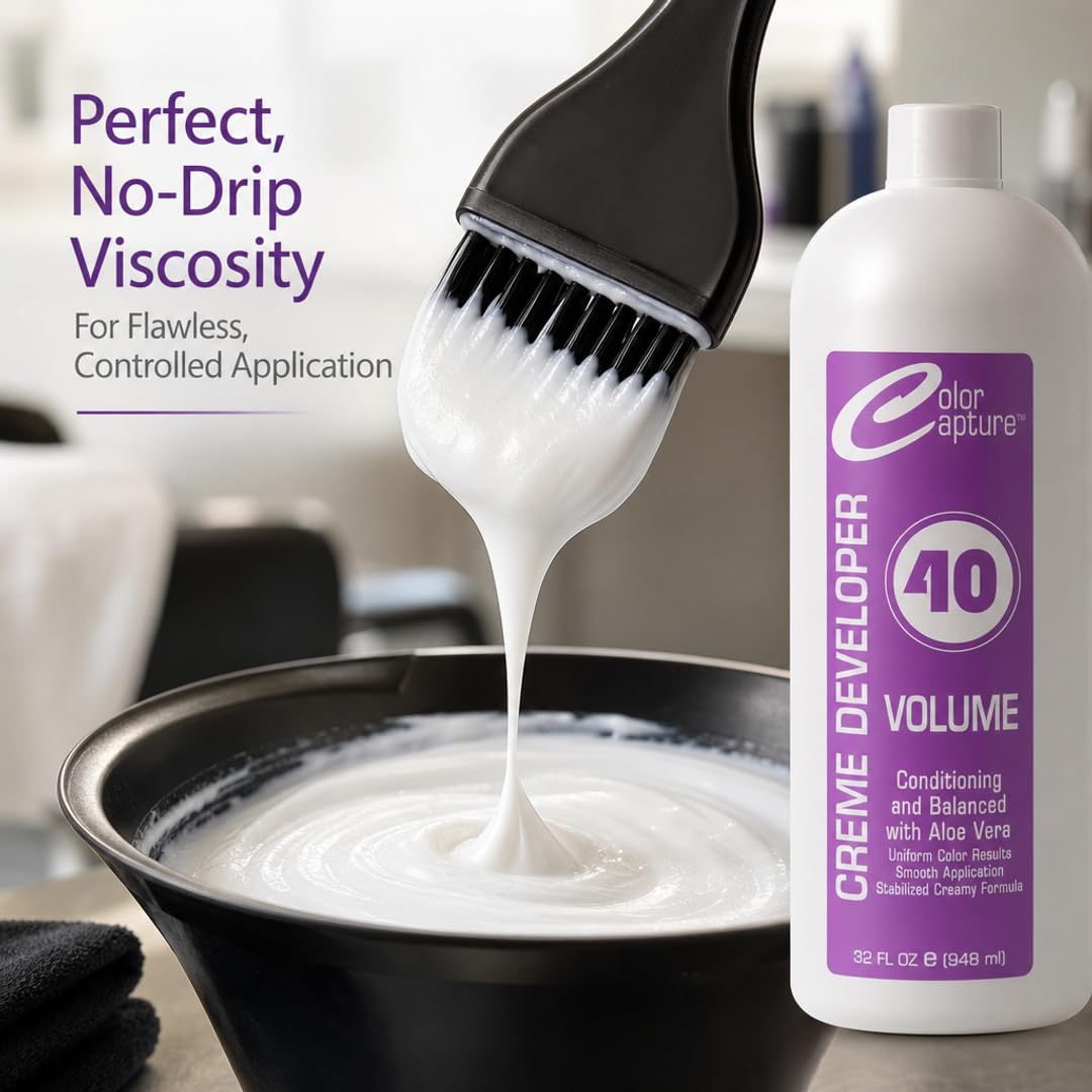 COLOR CAPTURE - Cream Developer, Hair Color Enhancer - Provides Consistent, Vibrant Results for Professional Coloring