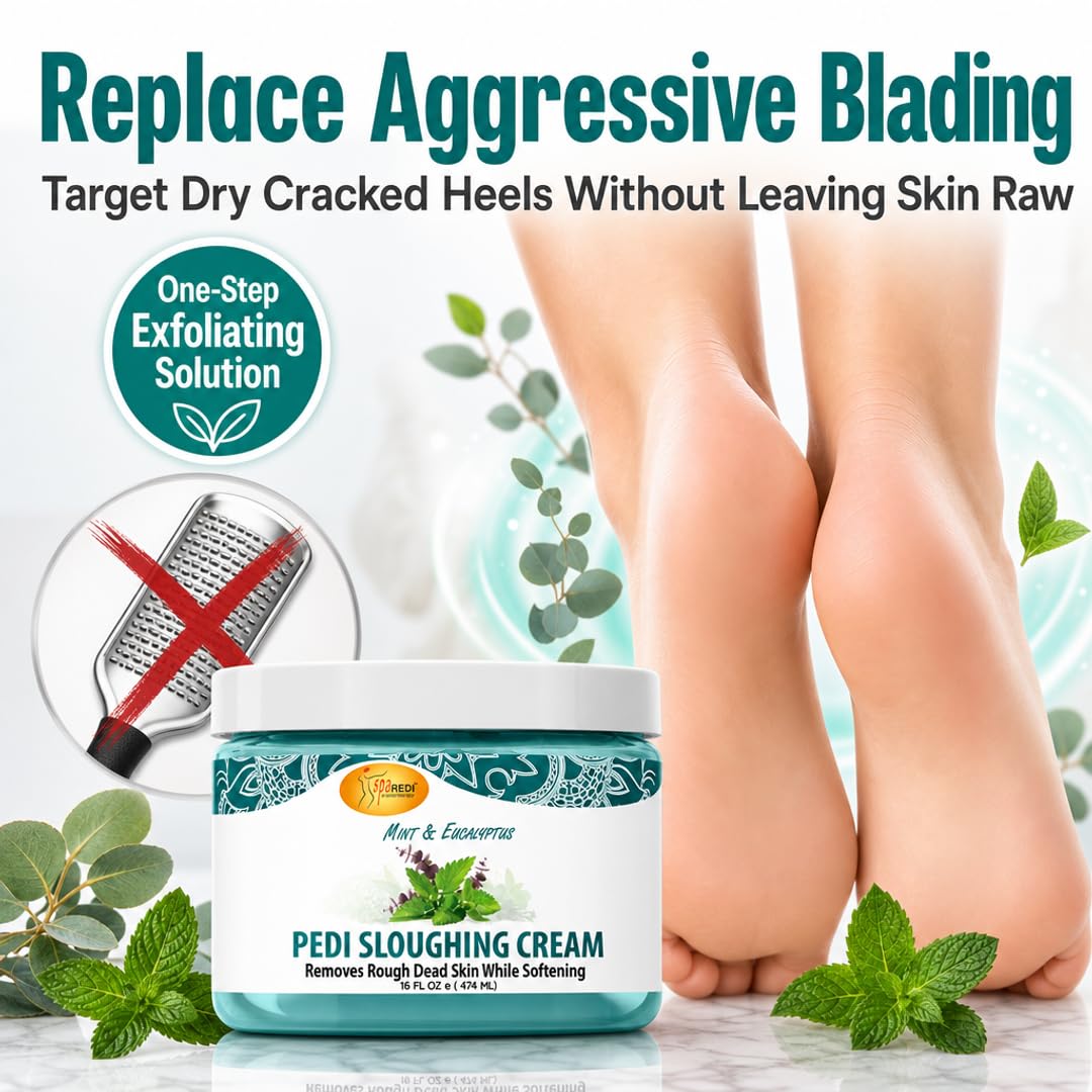 SPA REDI Sloughing Cream Mint &amp; Eucalyptus 16 oz