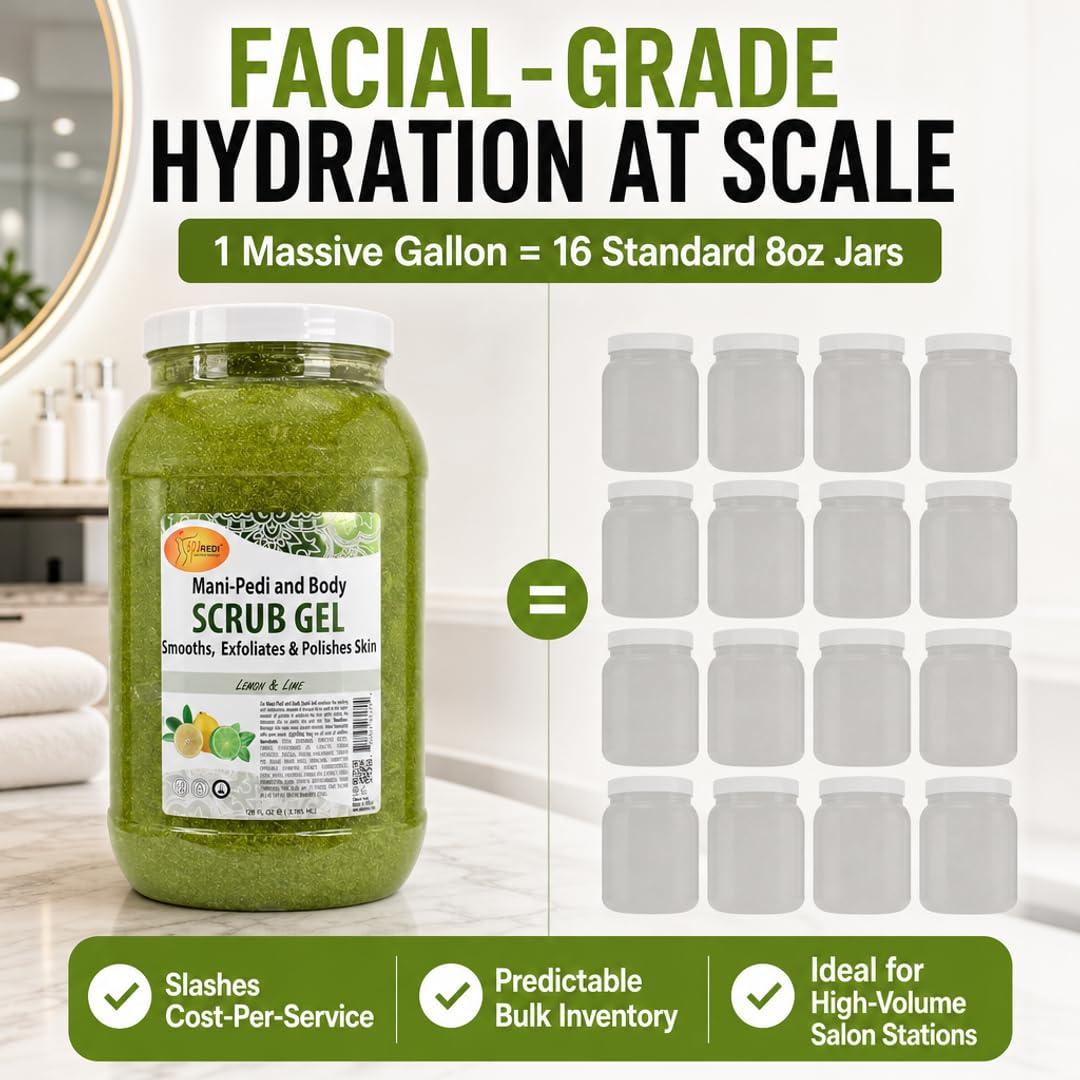 SPA REDI Exfoliating Scrub Pumice Gel - Hydrating Body Exfoliator with Hyaluronic Acid - Refresh &amp; Revitalize
