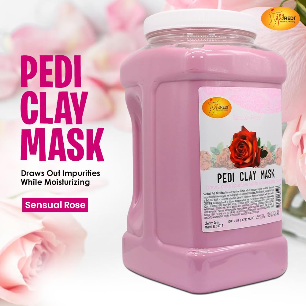 SPA REDI Clay Mask - Detoxifying, Hydrating &amp; Pore Purifying for Body and Pedicure