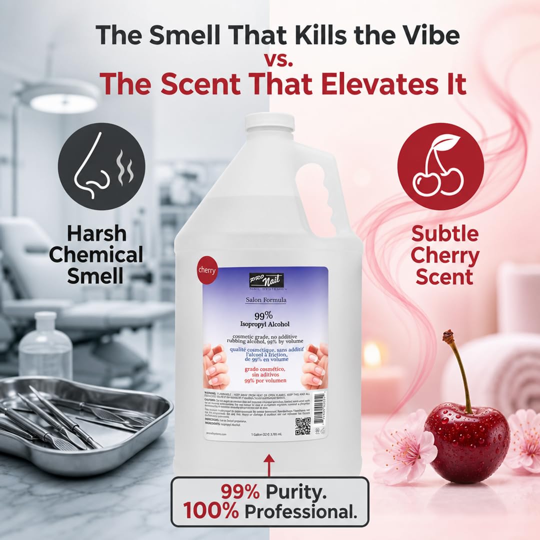 PRO NAIL Isopropyl Alcohol - Cleans, Sanitizes, and Disinfects with Antiseptic Properties
