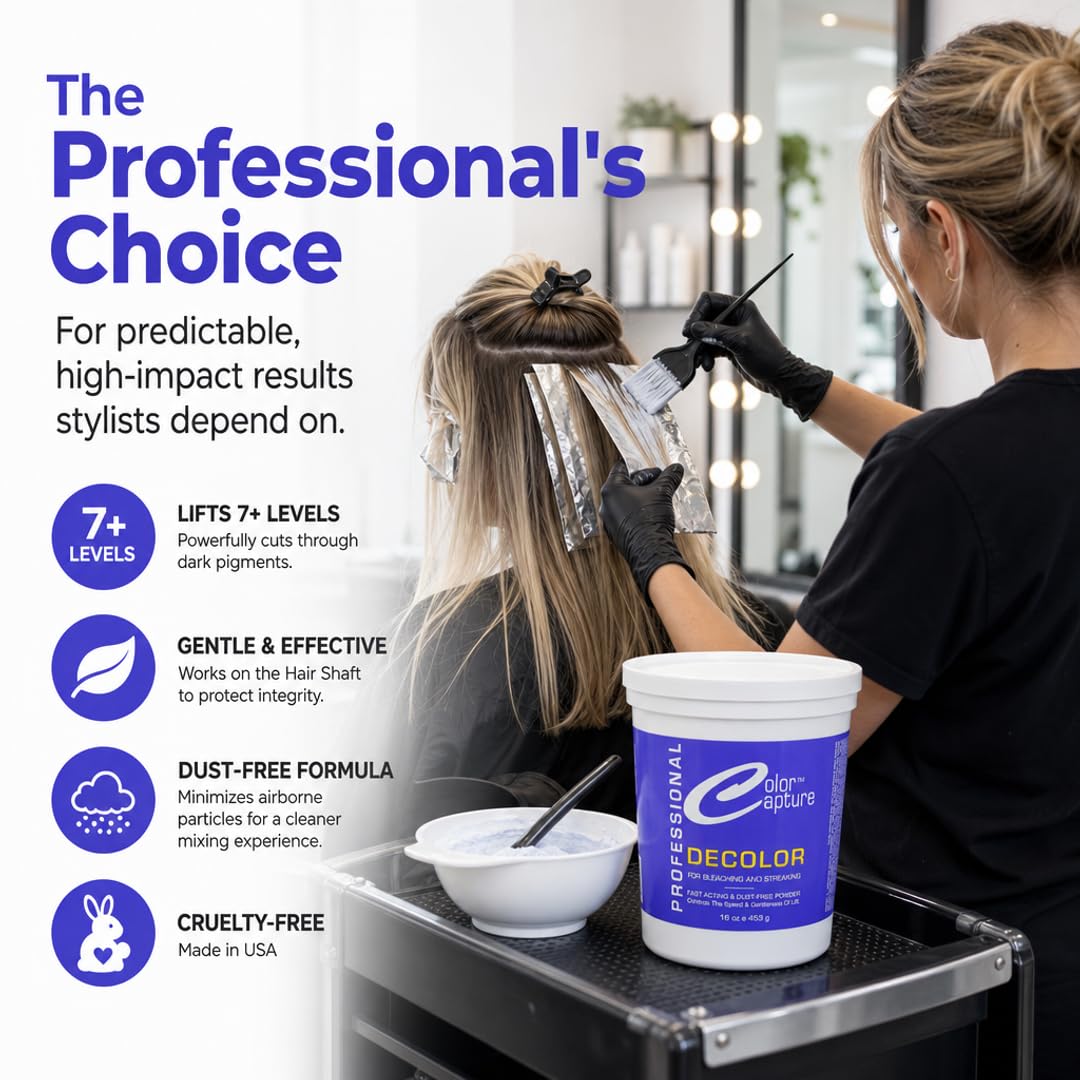 COLOR CAPTURE Hair Bleach Powder - Blue - For Bleaching &amp; Streaking - Professional Use - Beauty Market Online