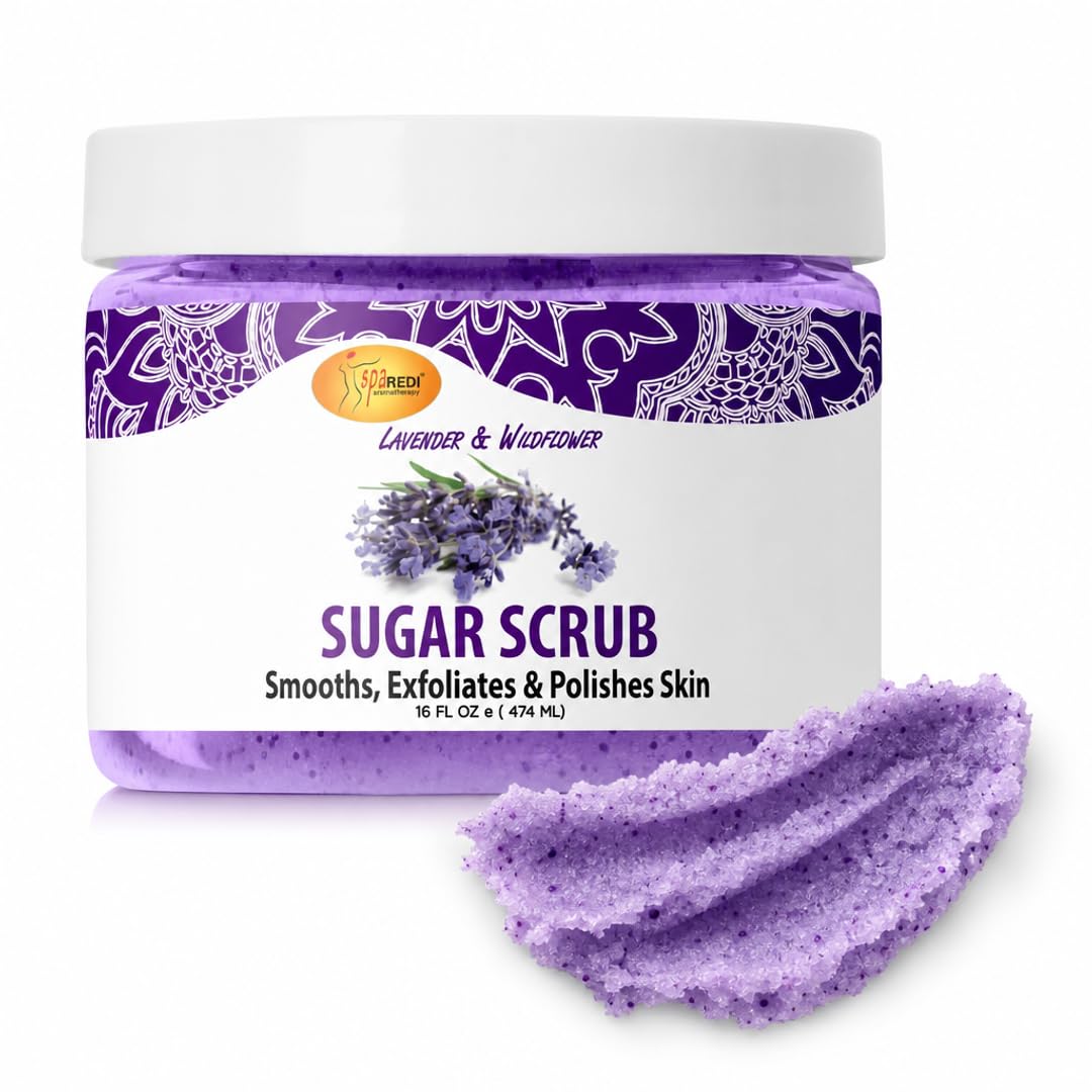 SPA REDI Sugar Body Scrub - Exfoliating & Moisturizing for Smooth, Fresh Skin