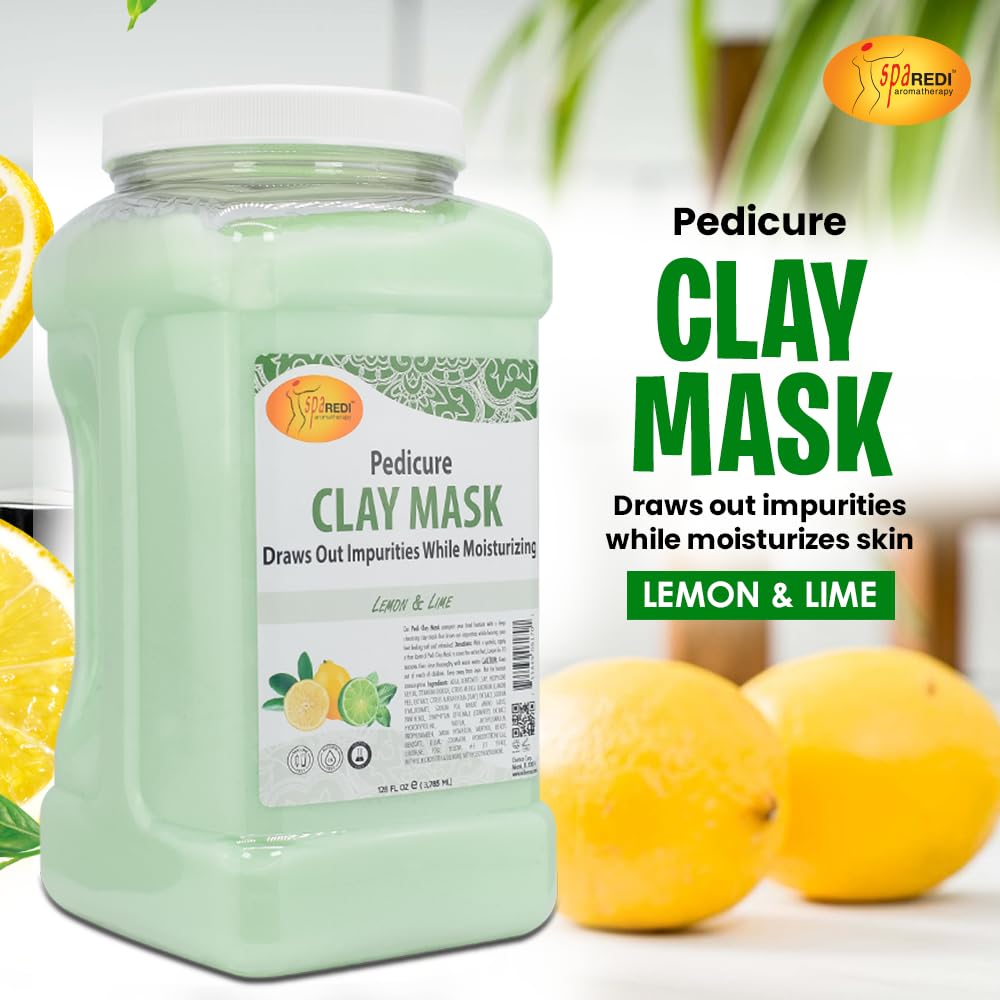 SPA REDI Clay Mask - Detoxifying, Hydrating &amp; Pore Purifying for Body and Pedicure