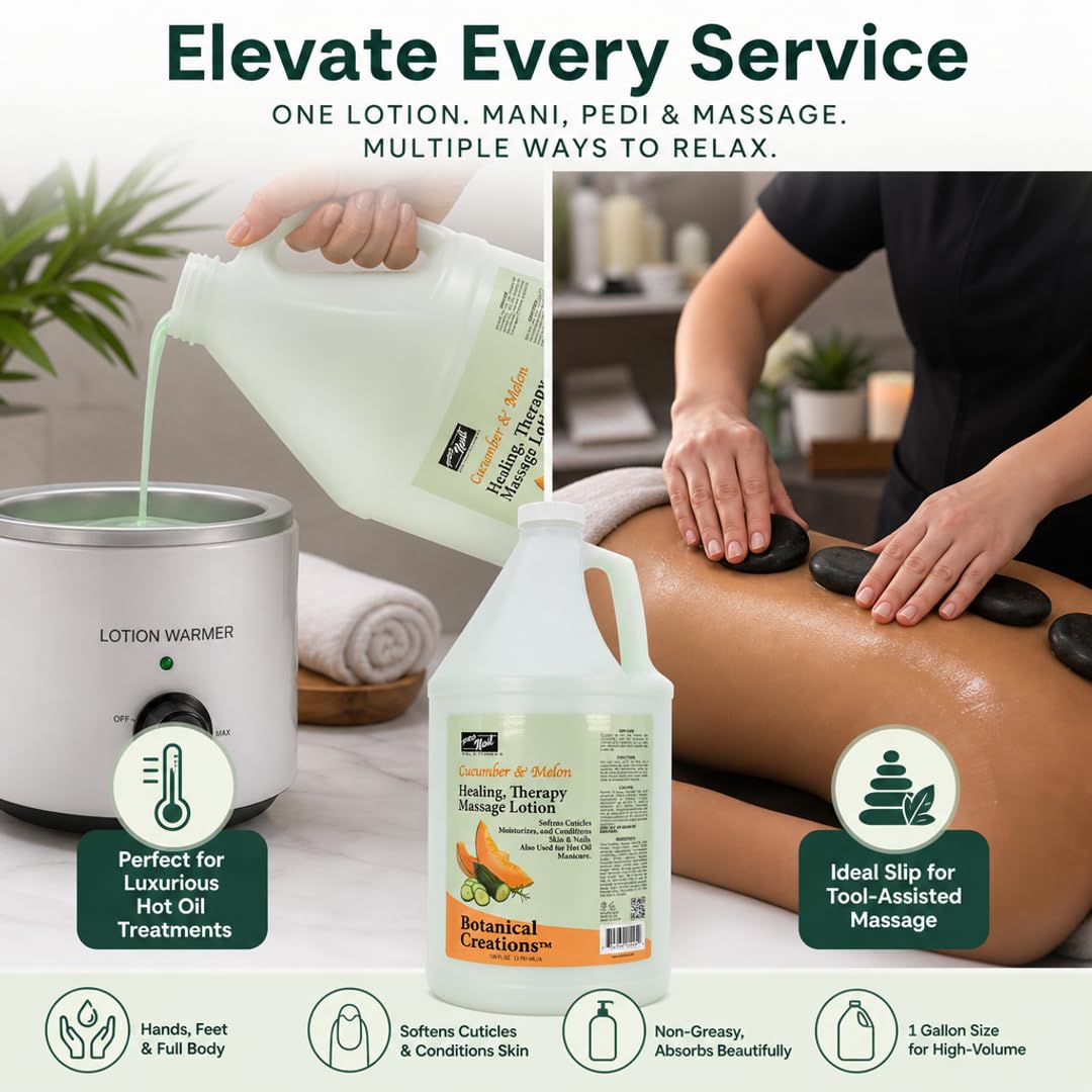 PRO NAIL Healing Therapy Massage Lotion - Nourishes &amp; Moisturizes Skin, Perfect for Pedicure, Manicure &amp; Body Care