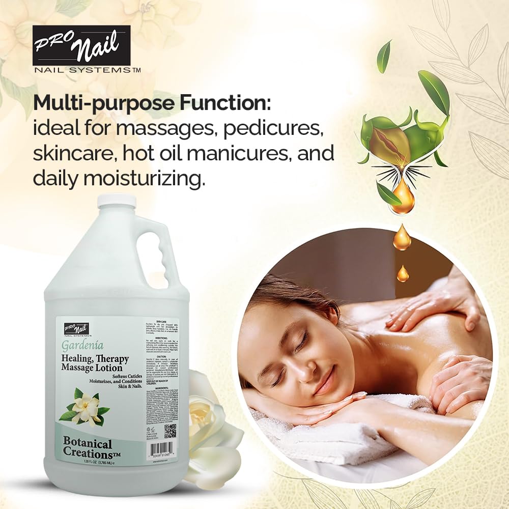 PRO NAIL Healing Therapy Massage Lotion - Nourishes &amp; Moisturizes Skin, Perfect for Pedicure, Manicure &amp; Body Care