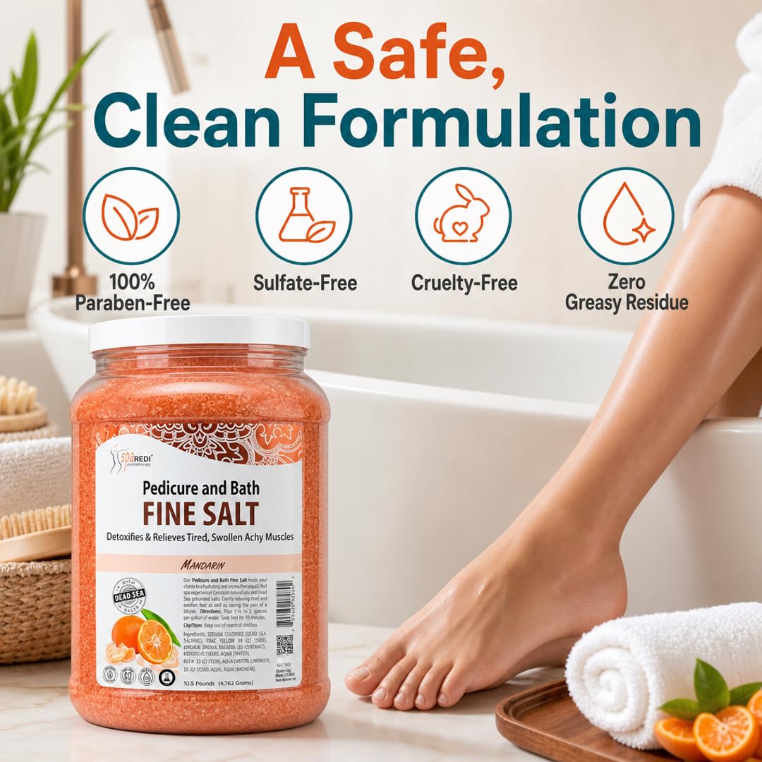 SPA REDI Detox Foot Soak - Hydrates &amp; Softens Feet with Dead Sea Salts