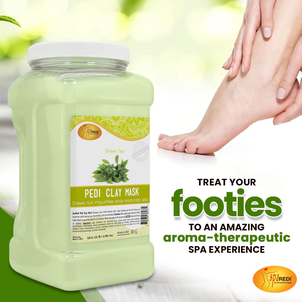 SPA REDI Clay Mask - Detoxifying, Hydrating &amp; Pore Purifying for Body and Pedicure