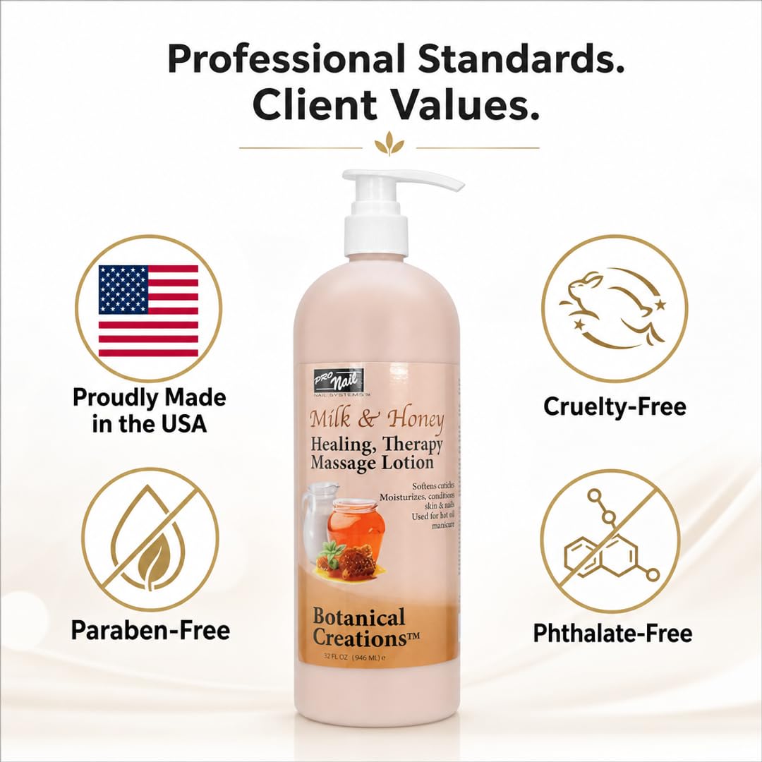 PRO NAIL Healing Therapy Massage Lotion - Nourishes &amp; Moisturizes Skin, Perfect for Pedicure, Manicure &amp; Body Care