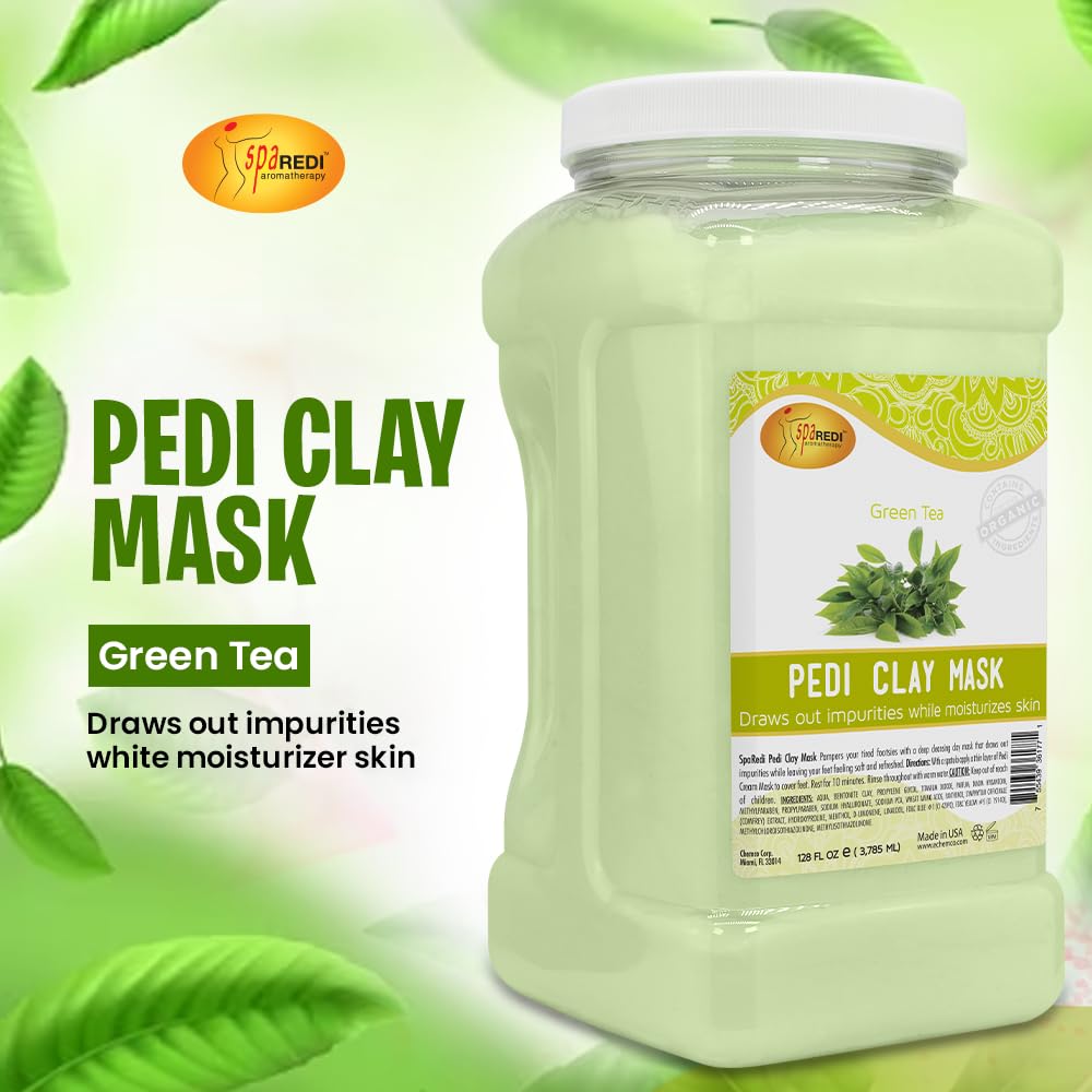 SPA REDI Clay Mask - Detoxifying, Hydrating &amp; Pore Purifying for Body and Pedicure