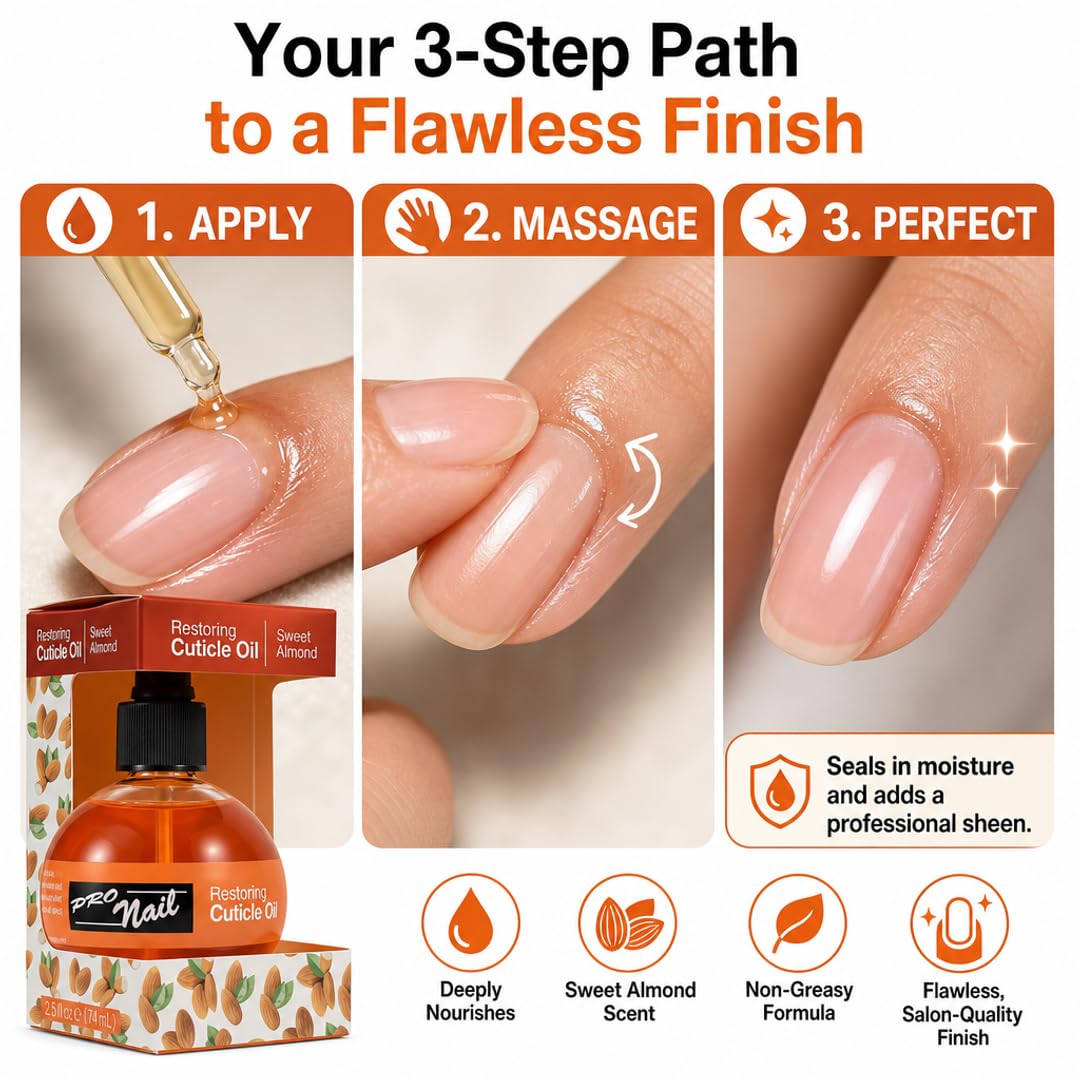 PRO NAIL Cuticle Revitalizing Oil - Strengthens &amp; Moisturizes Nails and Cuticles - Professional Use
