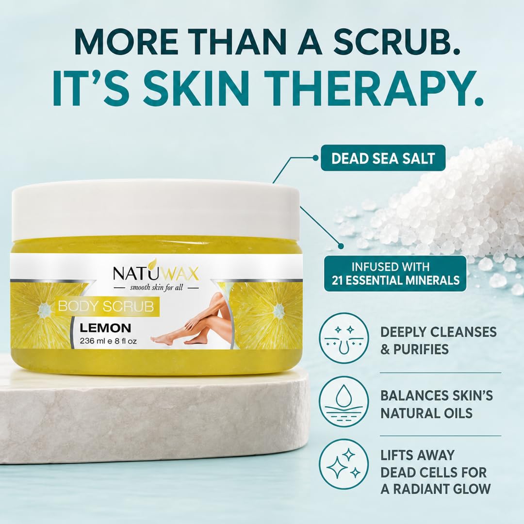 Natuwax Body Scrub - Exfoliate &amp; Refresh Your Skin for a Smooth Finish