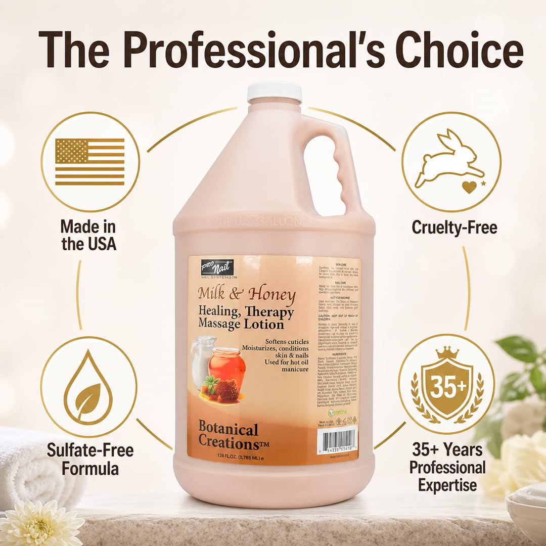 PRO NAIL Healing Therapy Massage Lotion - Nourishes &amp; Moisturizes Skin, Perfect for Pedicure, Manicure &amp; Body Care