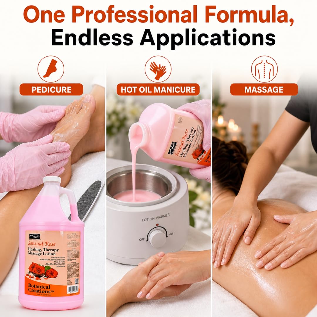 PRO NAIL Healing Therapy Massage Lotion - Nourishes &amp; Moisturizes Skin, Perfect for Pedicure, Manicure &amp; Body Care
