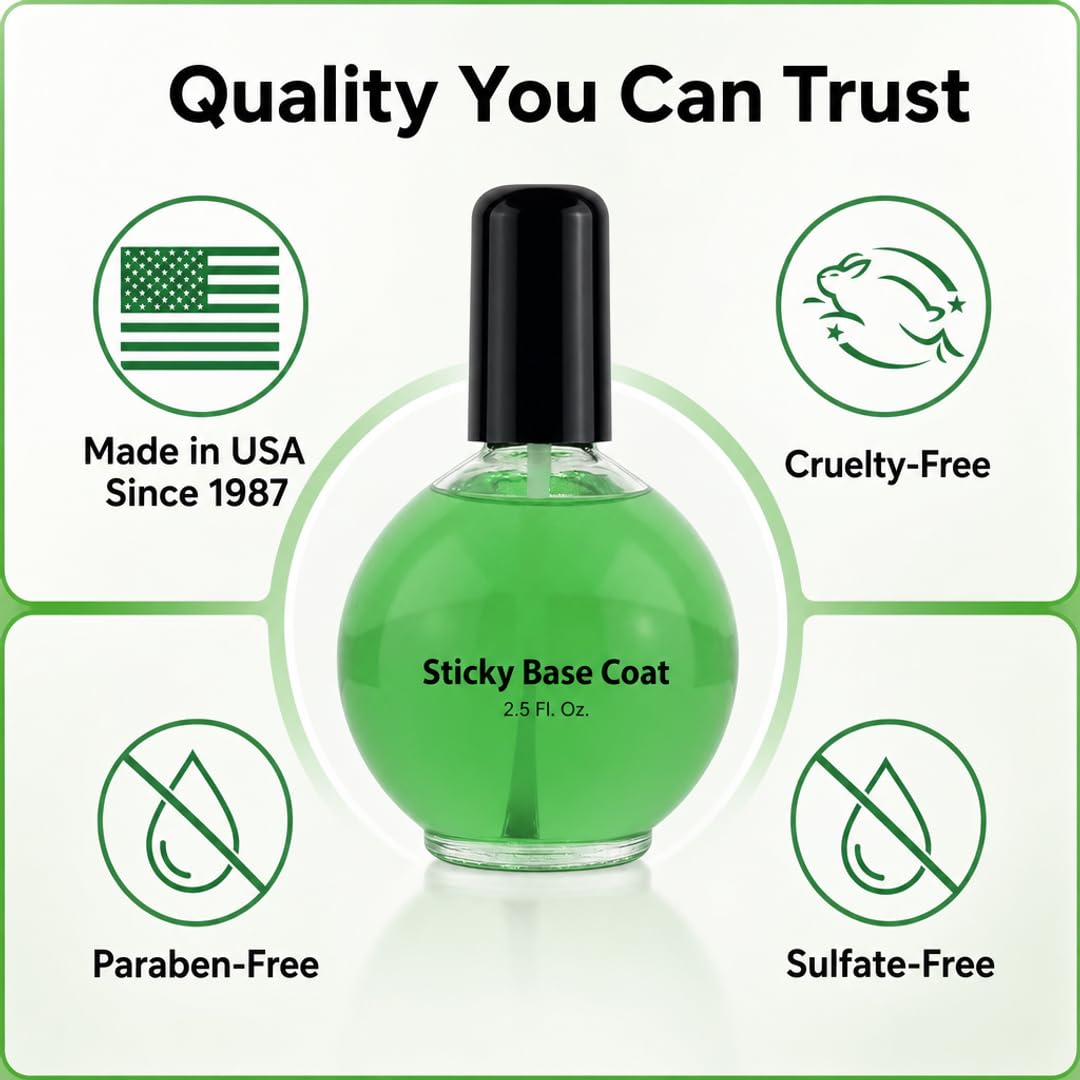 PRO NAIL Sticky Base Coat - Enhances Adhesion for Long-Lasting Nail Polish
