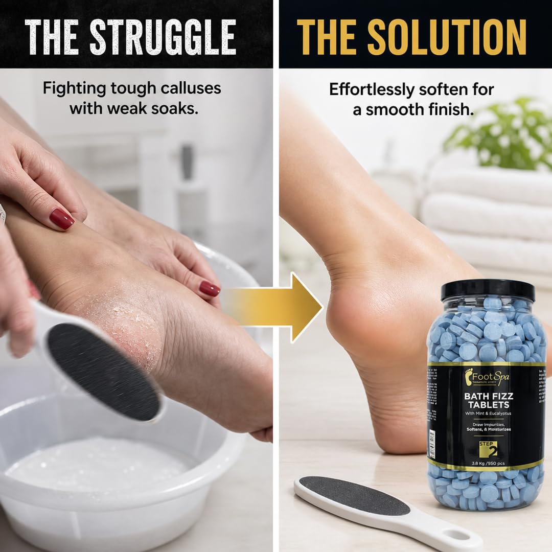 FOOT SPA Bath Fizz - Mint &amp; Eucalyptus - Relaxing Aromatherapy for Refreshing Foot Soaks - Beauty Market Online