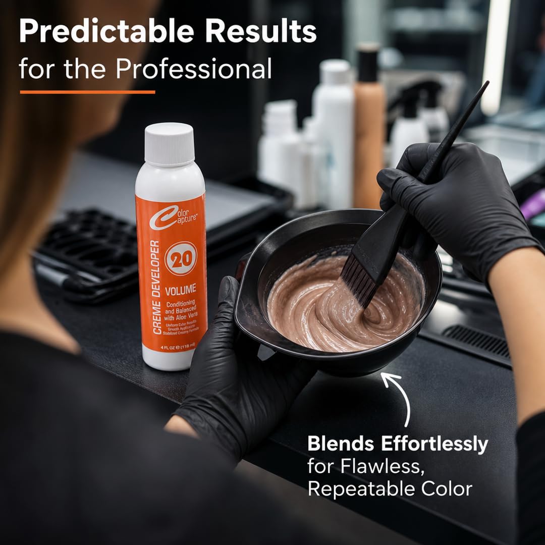 COLOR CAPTURE - Cream Developer, Hair Color Enhancer - Provides Consistent, Vibrant Results for Professional Coloring