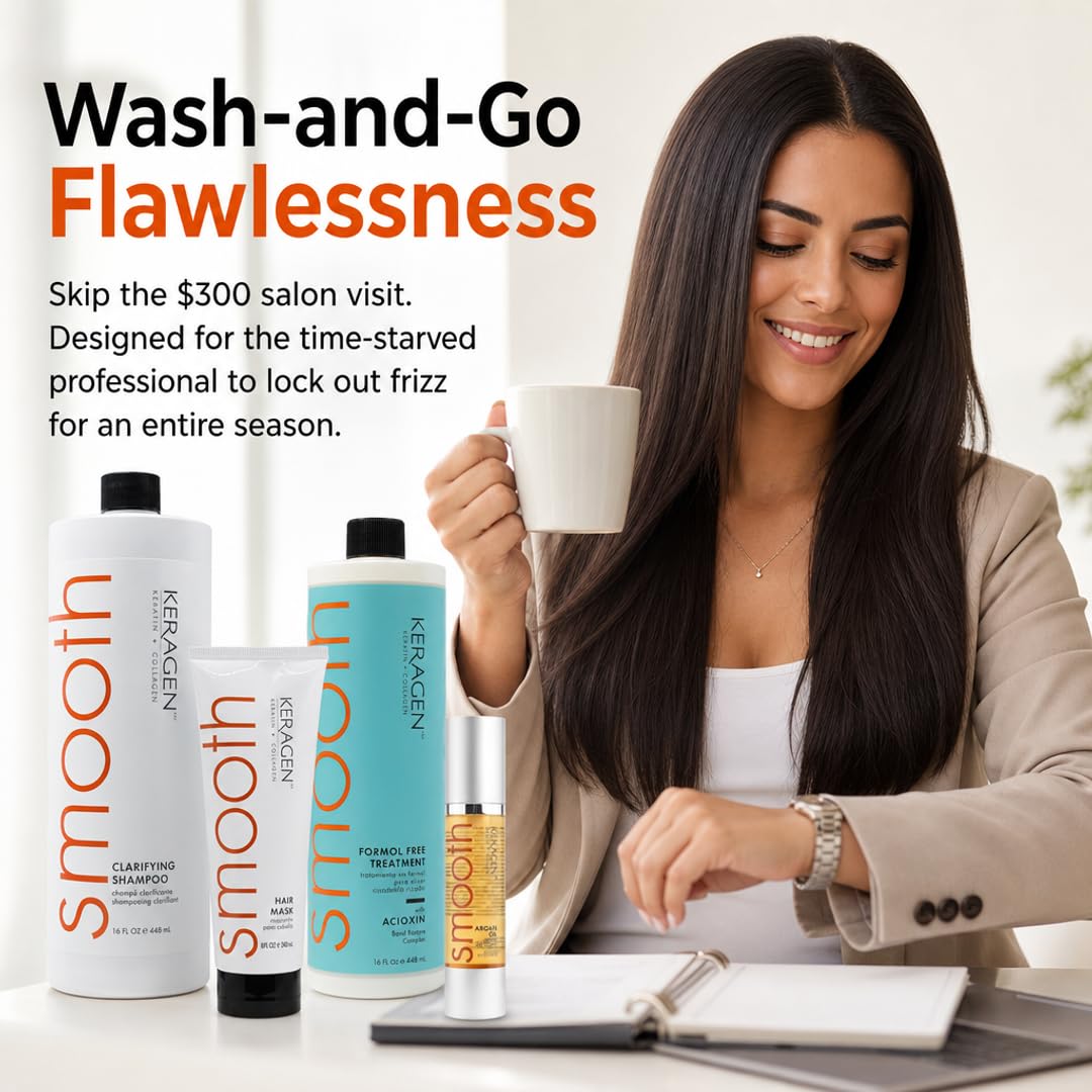 Keragen Brazilian Keratin Smoothing Treatment Blowout Straightening System