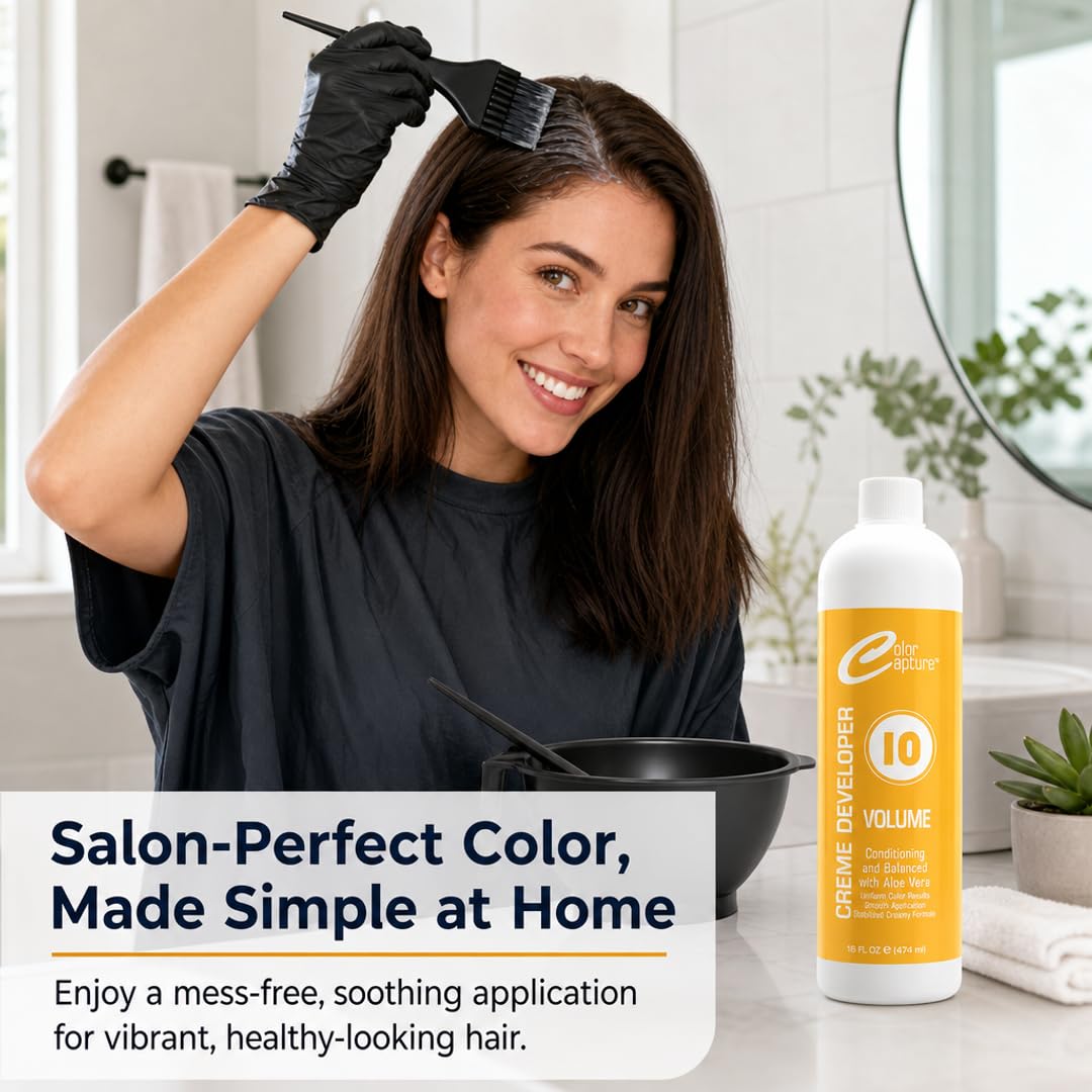 COLOR CAPTURE - Cream Developer, Hair Color Enhancer - Provides Consistent, Vibrant Results for Professional Coloring