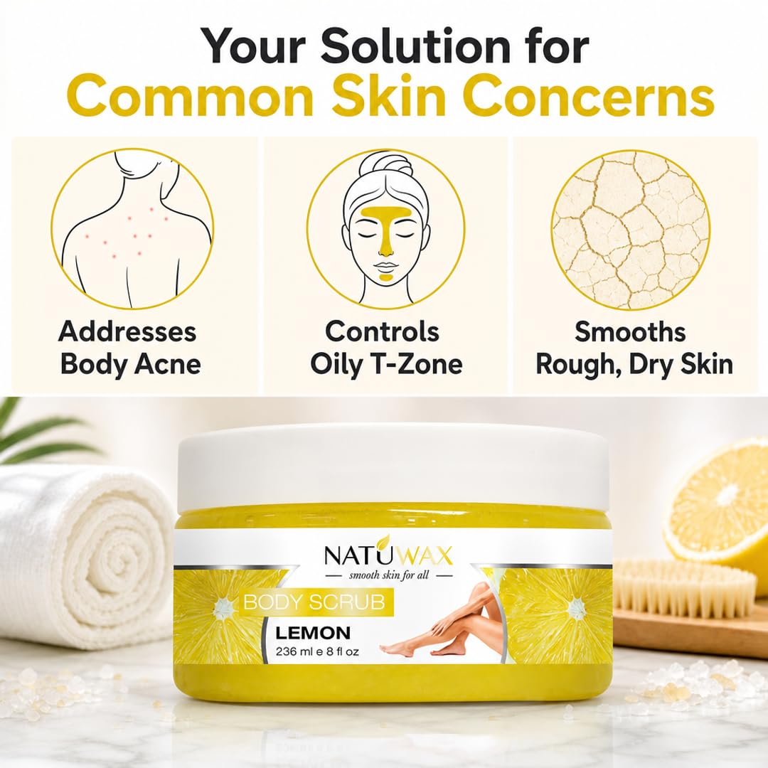 Natuwax Body Scrub - Exfoliate &amp; Refresh Your Skin for a Smooth Finish