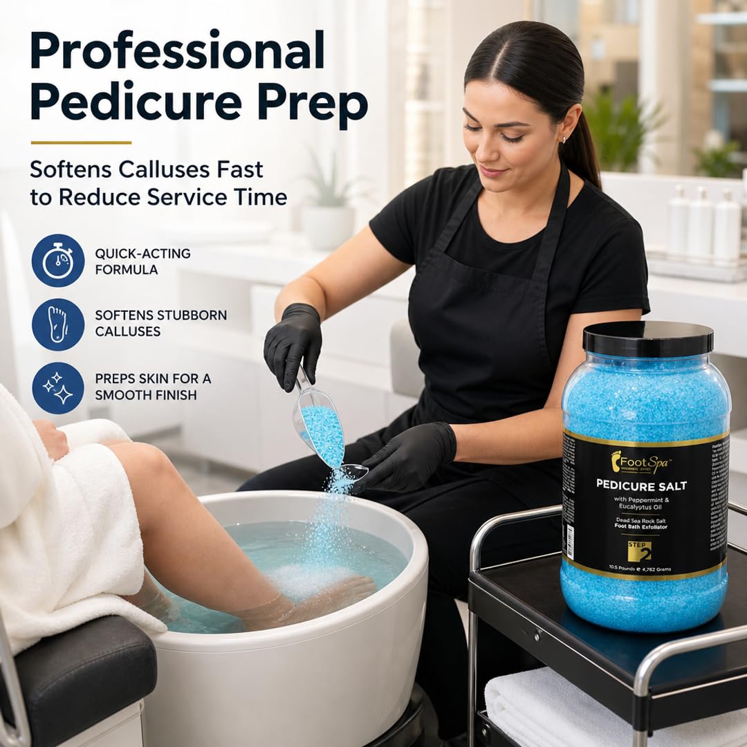 FOOT SPA - Bath Rock Salt with Eucalyptus &amp; Peppermint Oil – Relax, Refresh &amp; Rejuvenate Available in a Variety of Flavors and Sizes