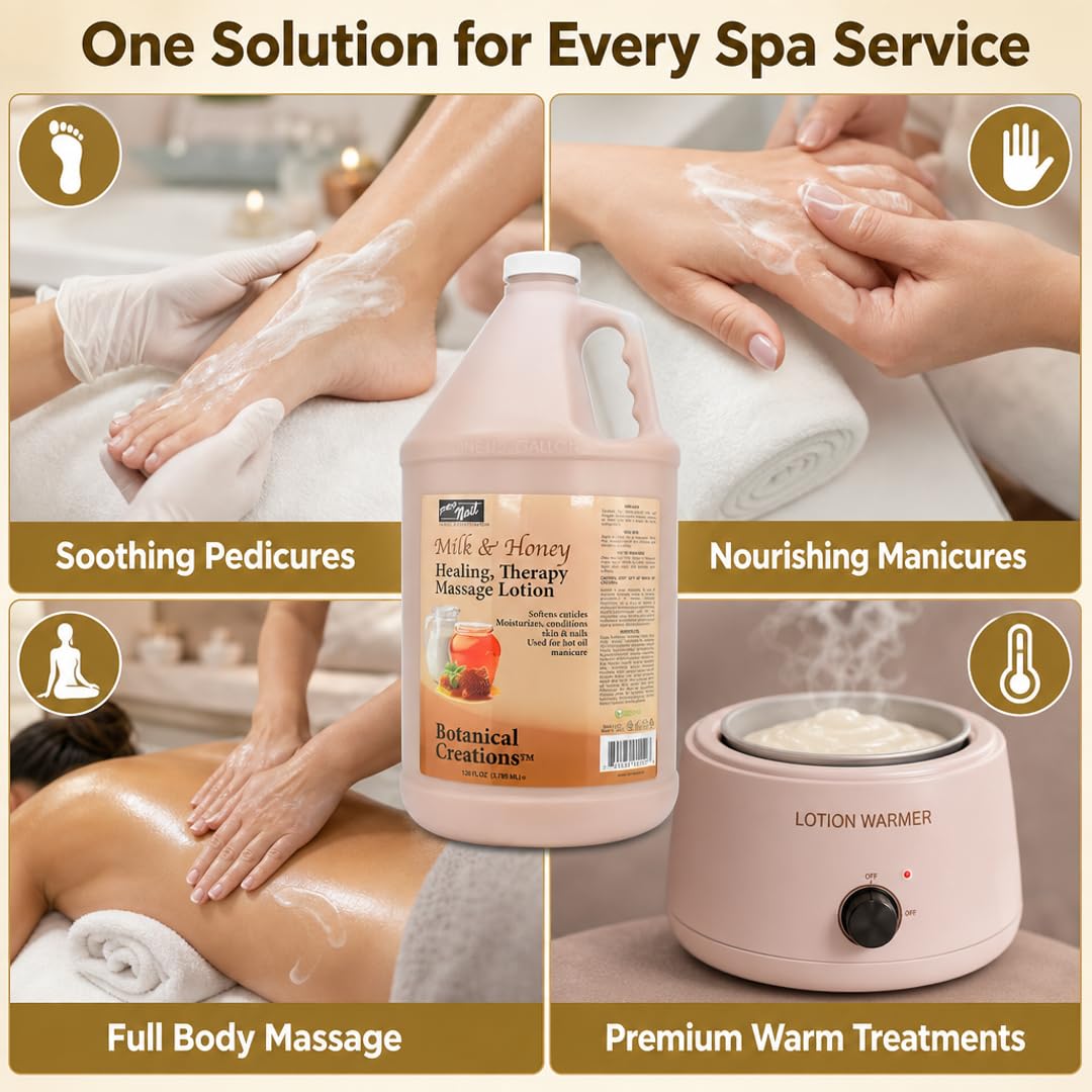 PRO NAIL Healing Therapy Massage Lotion - Nourishes &amp; Moisturizes Skin, Perfect for Pedicure, Manicure &amp; Body Care