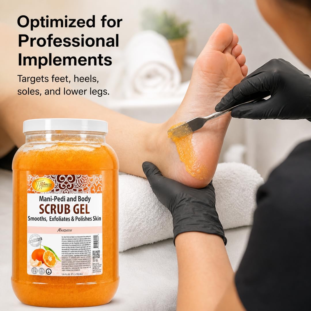 SPA REDI Exfoliating Scrub Pumice Gel - Hydrating Body Exfoliator with Hyaluronic Acid - Refresh &amp; Revitalize