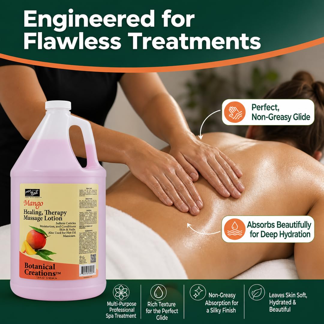 PRO NAIL Healing Therapy Massage Lotion - Nourishes &amp; Moisturizes Skin, Perfect for Pedicure, Manicure &amp; Body Care