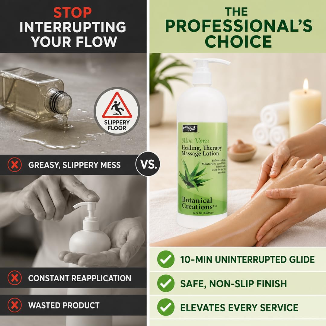 PRO NAIL Healing Therapy Massage Lotion - Nourishes &amp; Moisturizes Skin, Perfect for Pedicure, Manicure &amp; Body Care