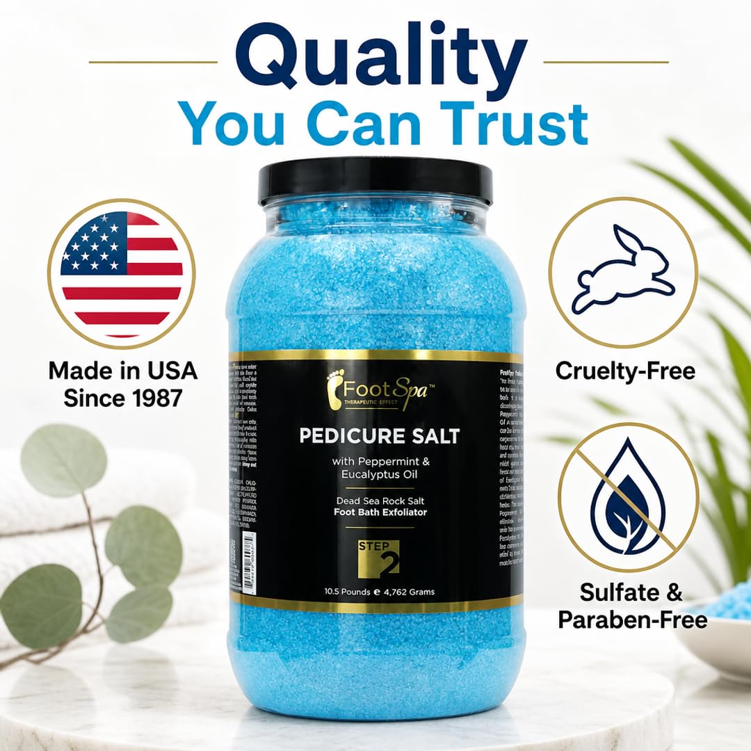 FOOT SPA - Bath Rock Salt with Eucalyptus &amp; Peppermint Oil – Relax, Refresh &amp; Rejuvenate Available in a Variety of Flavors and Sizes