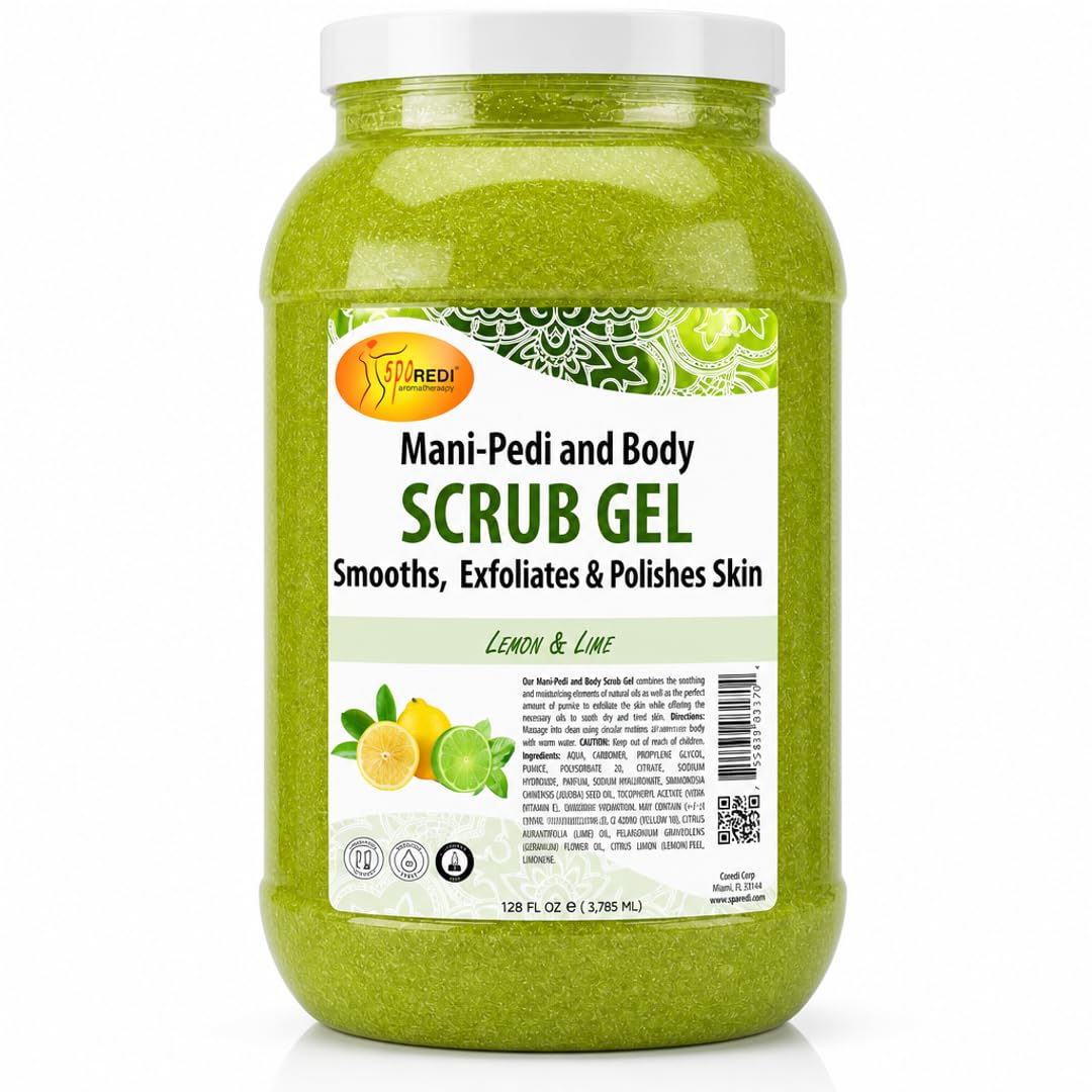SPA REDI Exfoliating Scrub Pumice Gel - Hydrating Body Exfoliator with Hyaluronic Acid - Refresh & Revitalize