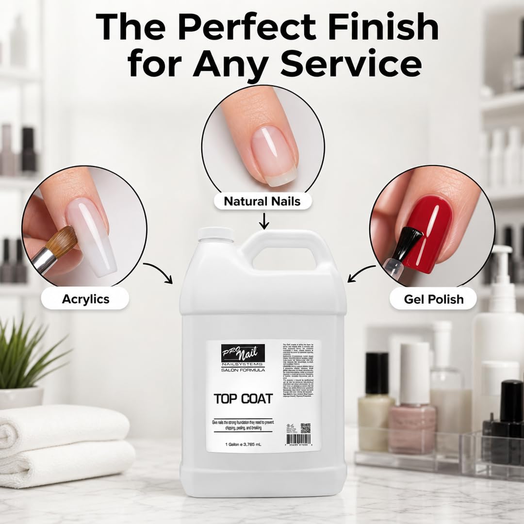 PRO NAIL - Nail Polish Top Coat - High Gloss, Chip Resistant, Long-Lasting Shine for Manicure &amp; Pedicure - Beauty Market Online
