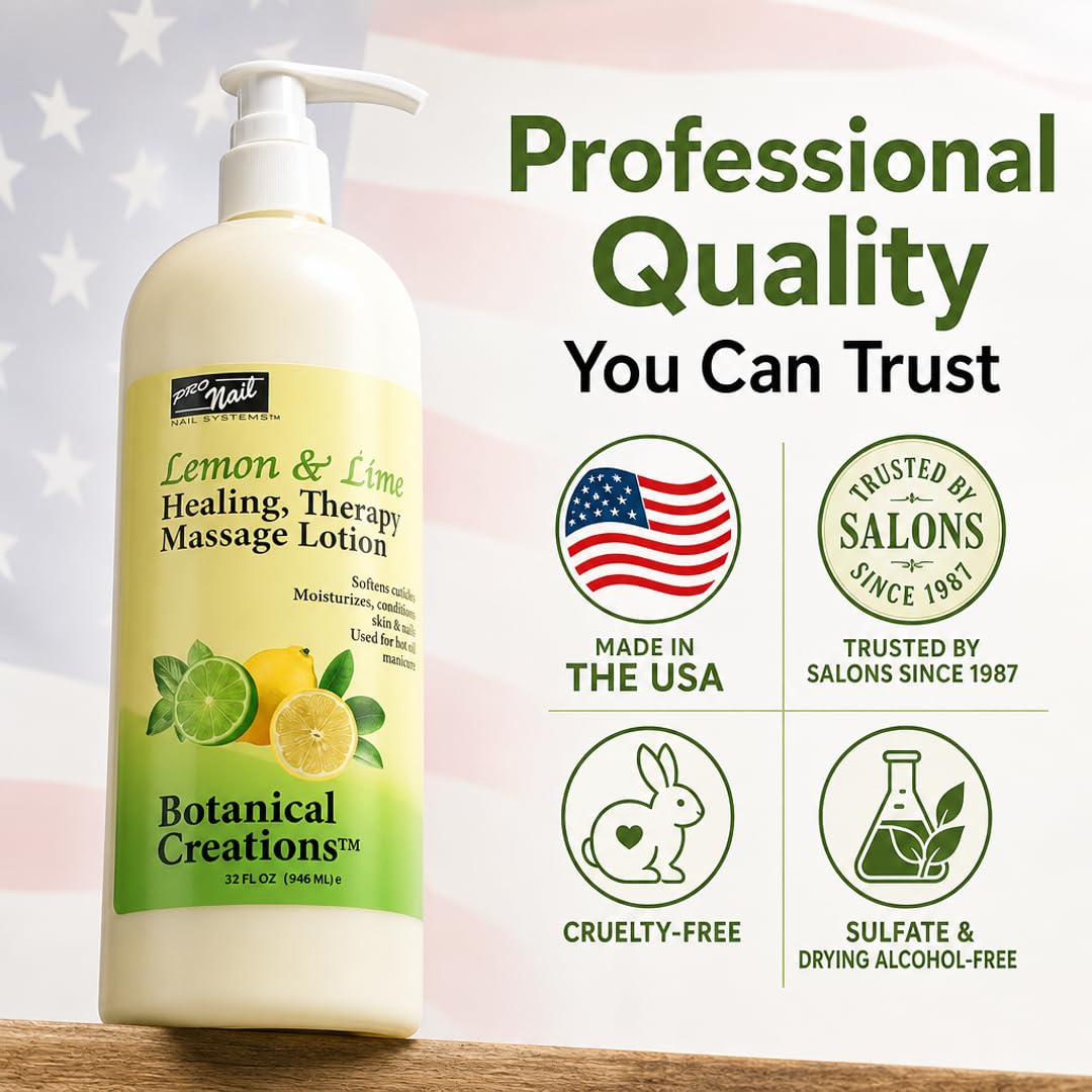 PRO NAIL Healing Therapy Massage Lotion - Nourishes &amp; Moisturizes Skin, Perfect for Pedicure, Manicure &amp; Body Care