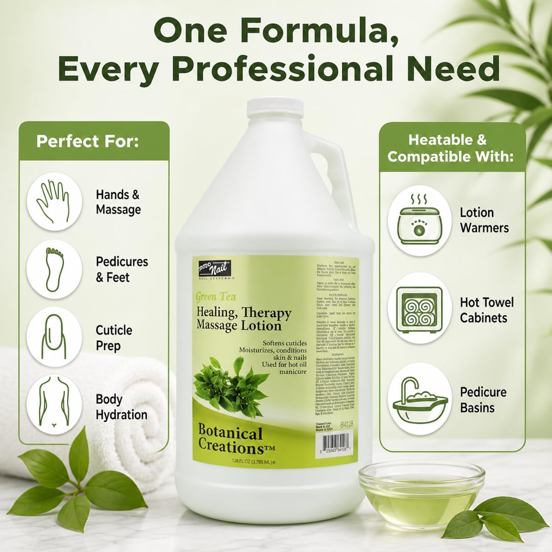 PRO NAIL Healing Therapy Massage Lotion - Nourishes &amp; Moisturizes Skin, Perfect for Pedicure, Manicure &amp; Body Care