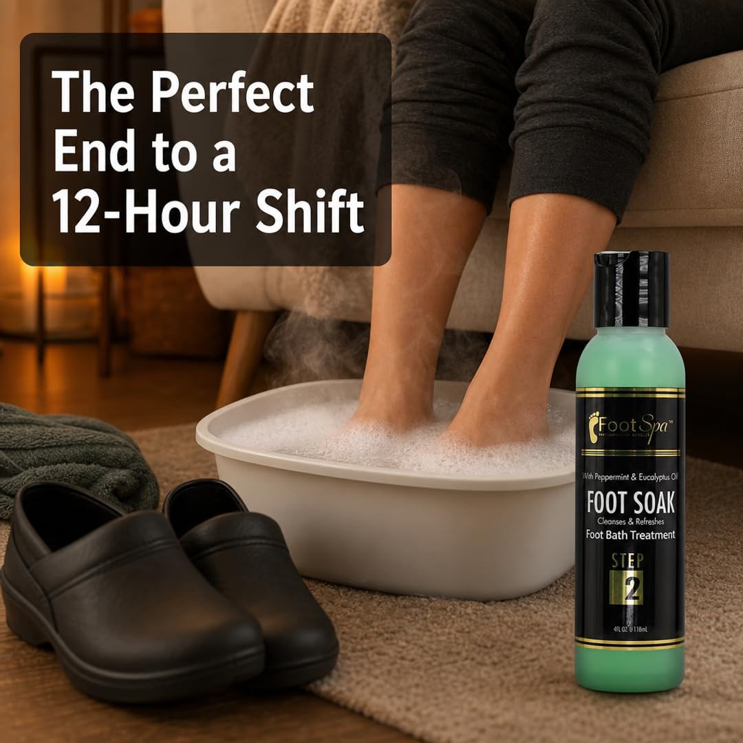 Foot Spa Foot Soak – Bulk Refill Gallon – Cleansing &amp; Softening Formula with Eucalyptus &amp; Peppermint Oil – Refreshing Foot Bath for Pedicures &amp; Tired, Aching Feet
