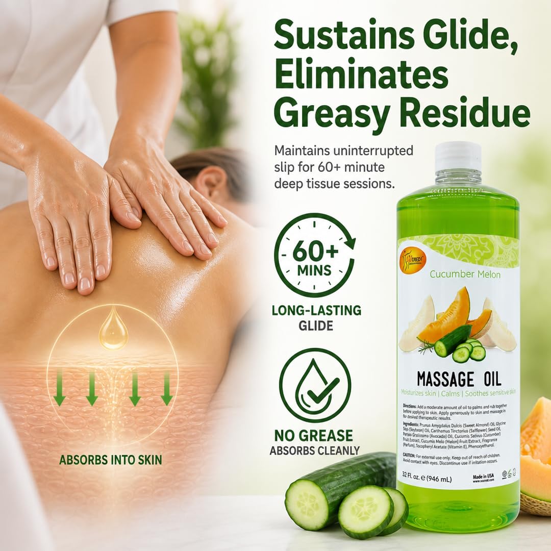SPA REDI Massage Oil - Soothing Relief for Sore Muscles &amp; Hydrated Skin