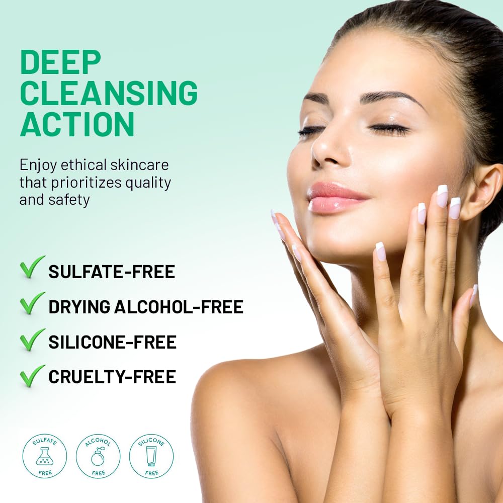 SKIN SPA Facial Cleanser for All Skin Types - Deep Pore Cleansing Face Wash, 8 Oz