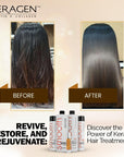 KERAGEN - Brazilian Keratin Smoothing Kit for Dry Damaged Hair, Eliminates Frizz & Curls