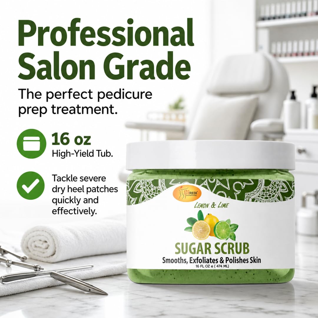 SPA REDI Sugar Body Scrub - Exfoliating &amp; Moisturizing for Smooth, Fresh Skin