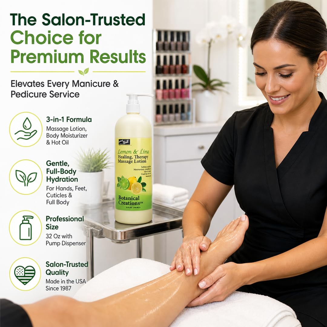 PRO NAIL Healing Therapy Massage Lotion - Nourishes &amp; Moisturizes Skin, Perfect for Pedicure, Manicure &amp; Body Care