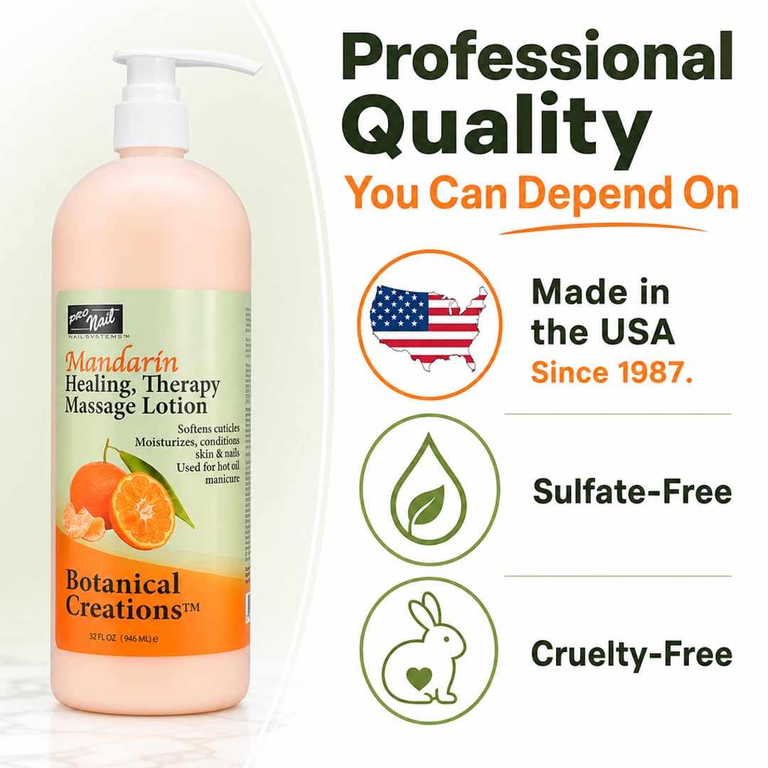 PRO NAIL Healing Therapy Massage Lotion - Nourishes &amp; Moisturizes Skin, Perfect for Pedicure, Manicure &amp; Body Care